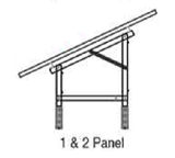 Solar Ground Mount Structure 2 X 60 Cell / 72 Cell Portrait Orientation