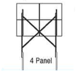 Solar Ground Mount Structure 4 X 60 Cell / 72 Cell Portrait Orientation