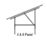 Solar Ground Mount Structure 4 X 60 Cell / 72 Cell Portrait Orientation