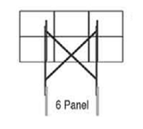 Solar Ground Mount Structure 6 X 60 Cell / 72 Cell Portrait Orientation