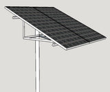 Solar Pole Mount x 2 60 Cell / 72Cell Portrait Orientation